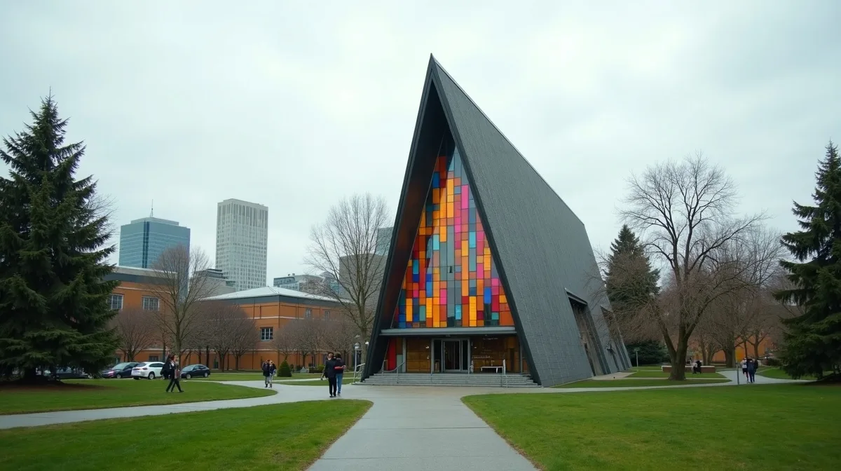 Chapel of St. Ignatius with its distinctive architecture at Seattle University